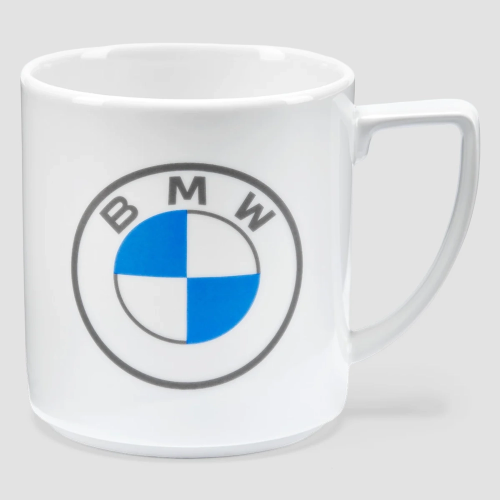 Kubek porcelanowy BMW z logo, biały 420 ml