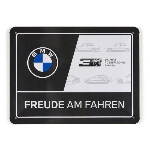 Metalowa tablica - BMW 50 JAHRE Freude am Fahren | Oficjalny Dealer