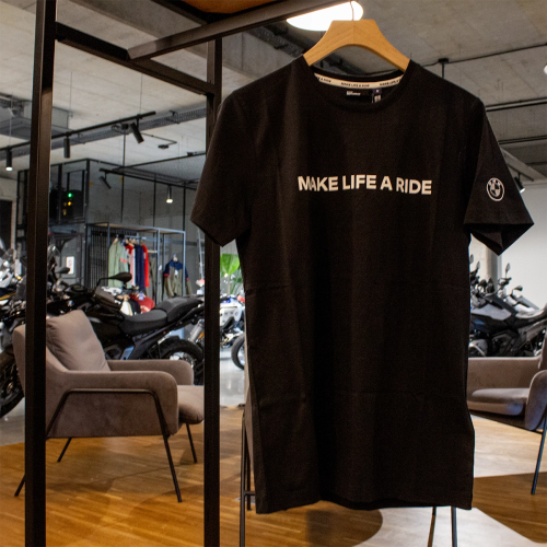 Koszulka BMW Motorrad Make Life a Ride - Czarna | Oficjalny Dealer