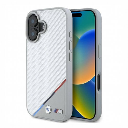 Etui do iPhone 16 BMW M Carbon Tricolor Line MagSafe | Oficjalny Dealer