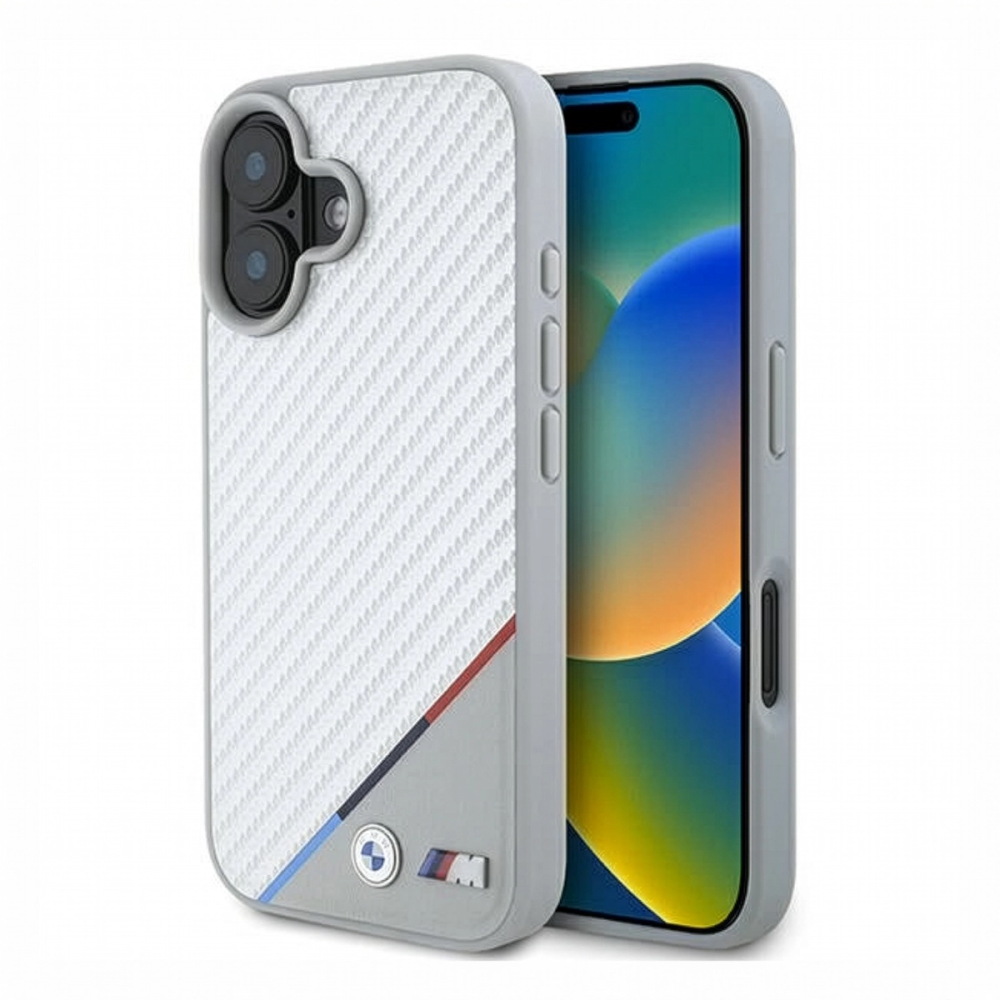 Etui do iPhone 16 BMW M Carbon Tricolor Line MagSafe | Oficjalny Dealer