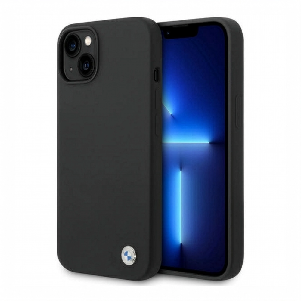 Etui BMW do iPhone 13 / 14 / 15 – Hardcase Silicone z metalowym logo | Oficjalny Dealer