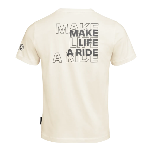 Koszulka BMW Motorrad Make Life A Ride Logo - Biała | Oficjalny Dealer