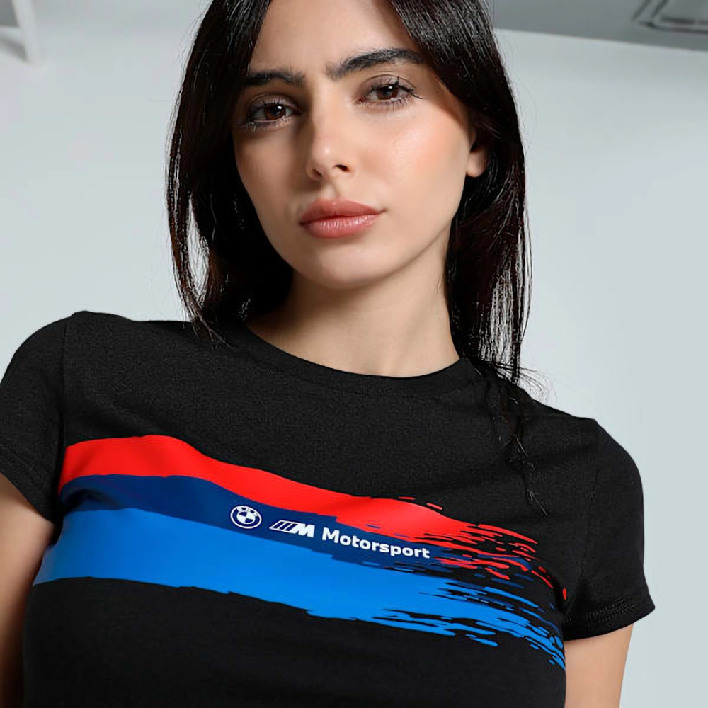 Damski T-shirt BMW M Motorsport PUMA – czarny