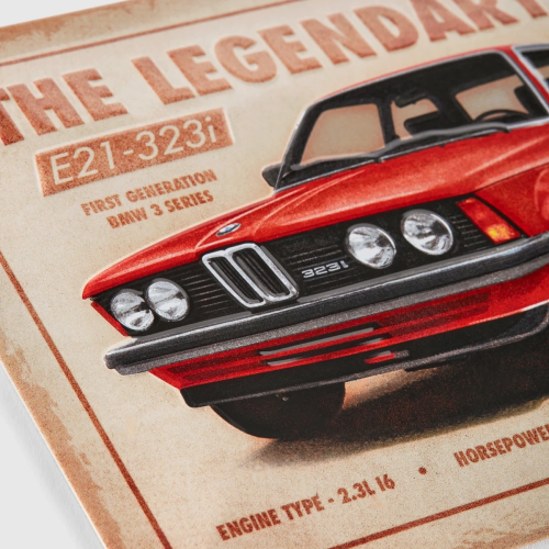 Tablica metalowa BMW - The Legendary (E21) | Oficjalny Dealer