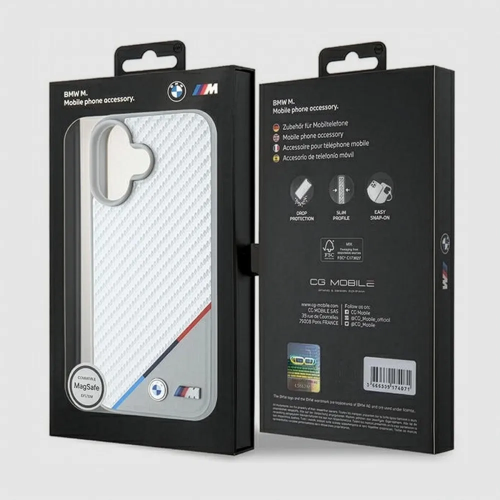 iPhone 16 Etui BMW M Carbon Tricolor | Oficjalny Dealer