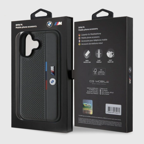 iPhone 16 Etui BMW M Perforated Tricolor | Oficjalny Dealer