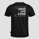 Koszulka BMW Motorrad Make Life A Ride Logo - Czarna | Oficjalny Dealer