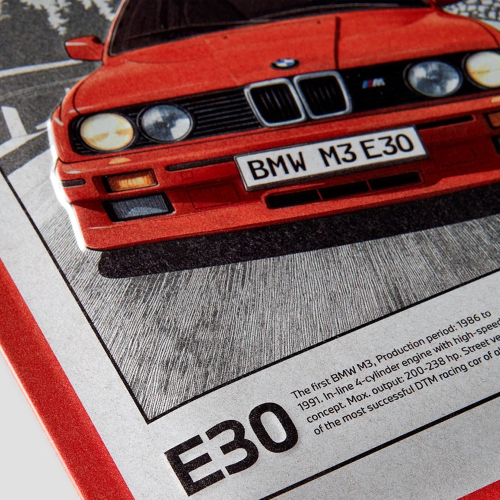 Tablica BMW E30 M3 metalowa 20x30 – klasyk M