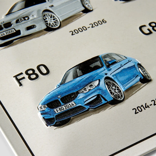 Tablica BMW M3 6 Generacji metalowa 30x40