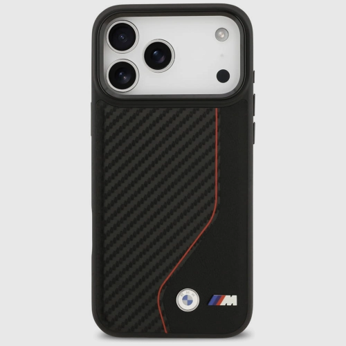 Etui BMW M Carbon Twisted Red Line MagSafe iPhone 17 Pro Max 6.9"