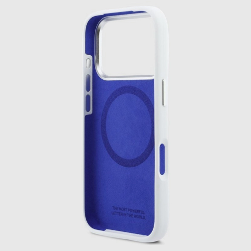Etui BMW M Silicon Horizontal Line MagSafe iPhone 17 Pro Białe