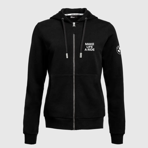 Damska bluza BMW Motorrad Make Life a Ride czarna | Oryginalna bluza z kapturem