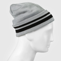 Unisex czapka beanie BMW Motorrad Twin Stripes szara | Wełna merino