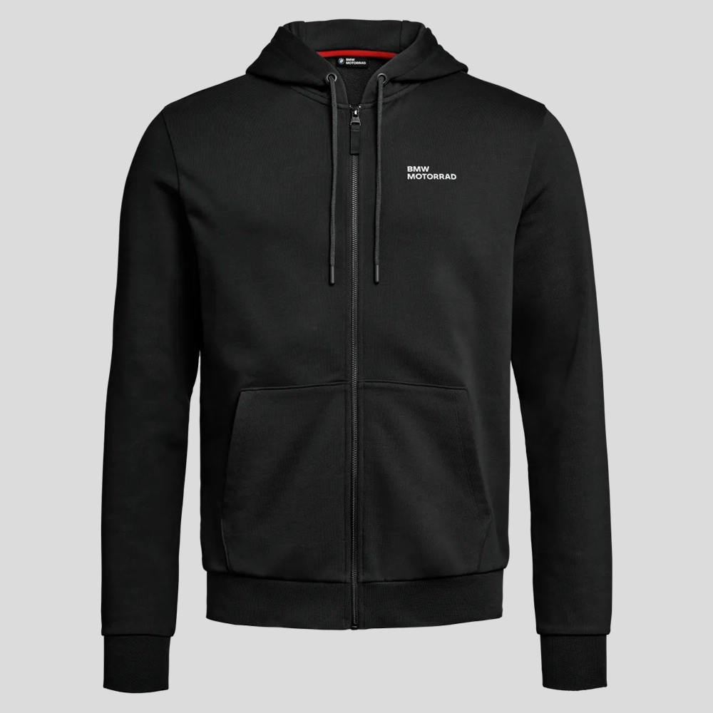 Bluza BMW Motorrad Make Life a Ride, rozpinana z kapturem – czarno-biała