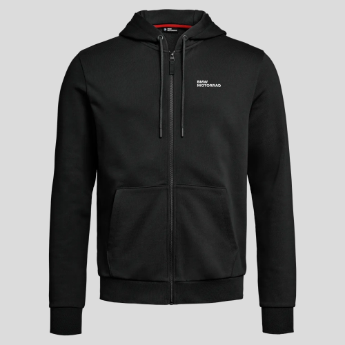 Bluza BMW Motorrad Make Life a Ride, rozpinana z kapturem – czarno-biała