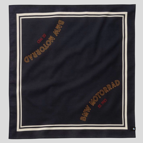Bandana BMW Motorrad „100 Years” – czarna chusta 55 × 55 cm