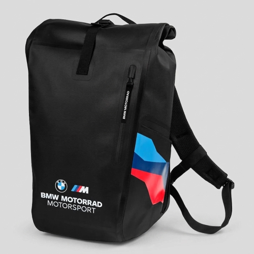 Plecak BMW Motorrad M Motorsport – czarny rolltop, wodoszczelny