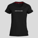 Damska koszulka BMW Motorrad Make Life a Ride – czarny T-shirt z bawełny organicznej