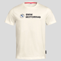 Męska koszulka BMW Motorrad – biała Regular Fit, bawełna organiczna