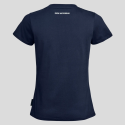 Damska koszulka BMW Motorrad – granatowy T-shirt Slim Fit, bawełna organiczna