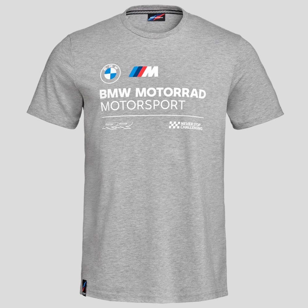 Męska koszulka BMW Motorrad M Logo Motorsport – szary melanż, RR