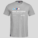 Męska koszulka BMW Motorrad M Logo Motorsport – szary melanż, RR