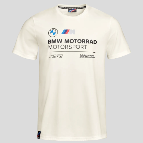Męska koszulka BMW Motorrad M Logo Motorsport – biała, RR