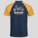 Męska koszulka BMW Motorrad Flat Track – granatowa, raglanowa