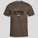 Męska koszulka BMW Motorrad R 12 G/S – brązowa, bawełna organiczna