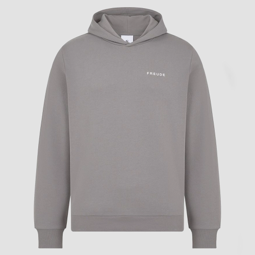 Bluza z kapturem BMW Logo Reverse – szara, bawełna organiczna 340 g/m²