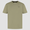 Koszulka BMW M Logo Reverse – zielono-beżowa, oversize 270 g/m²