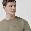 Koszulka BMW M Logo Reverse – zielono-beżowa, oversize 270 g/m²