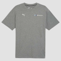 Męska koszulka BMW M Motorsport ESS+ Logo Tee – szara, bawełna z recyklingu