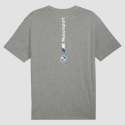 Męska koszulka BMW M Motorsport ESS+ Logo Tee – szara, bawełna z recyklingu