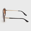 Męskie okulary przeciwsłoneczne BMW M Aviator – tytanowe, Gold/Black UV400