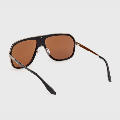 Męskie okulary przeciwsłoneczne BMW M Aviator – tytanowe, Gold/Black UV400