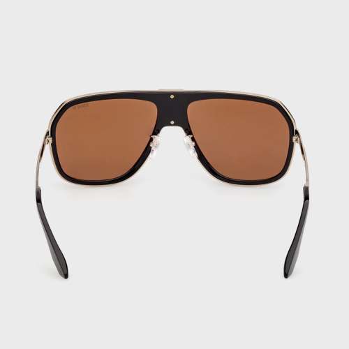 Męskie okulary przeciwsłoneczne BMW M Aviator – tytanowe, Gold/Black UV400