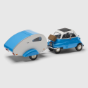 Miniatura BMW Isetta 1:18 – niebiesko-biały model kolekcjonerski