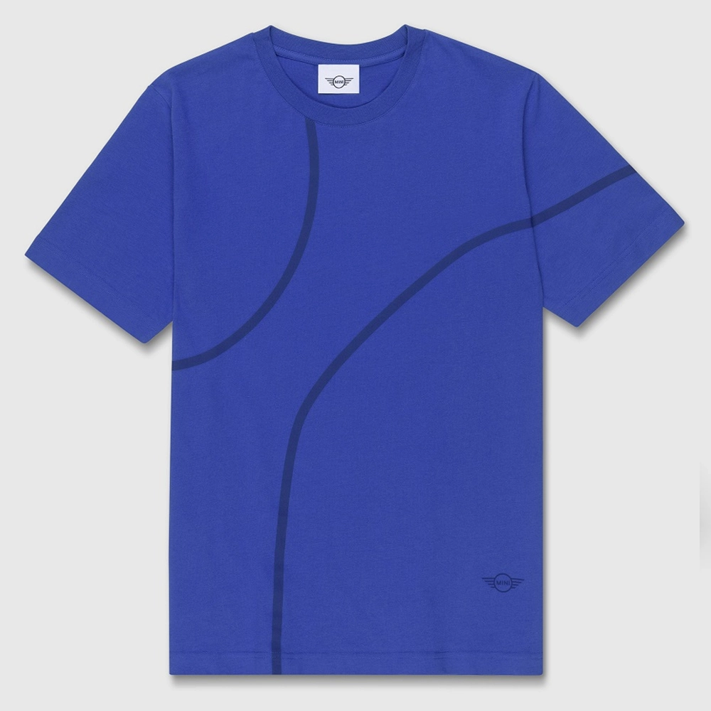 Męska koszulka MINI Outline Print – Blazing Blue, bawełniana