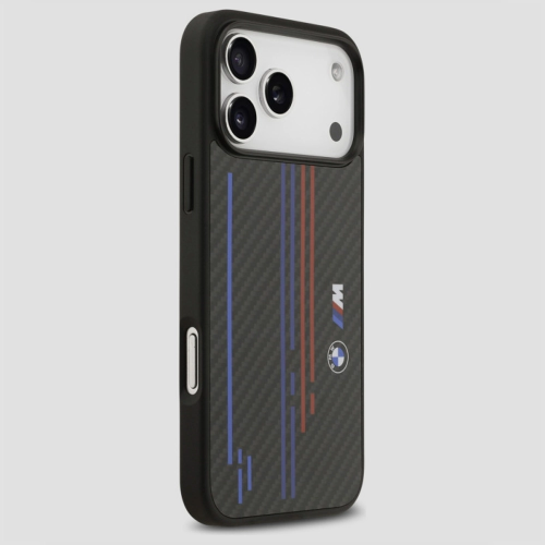 Etui BMW M Kevlar Lines & Logo MagSafe – iPhone 17 Pro Max, czarne