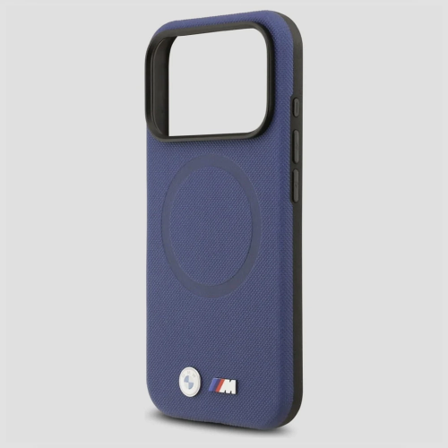 Etui BMW M Metal Logo MagSafe – iPhone 17 Pro, granatowe