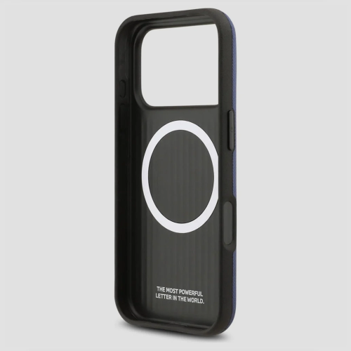 Etui BMW M Metal Logo MagSafe – iPhone 17 Pro, granatowe