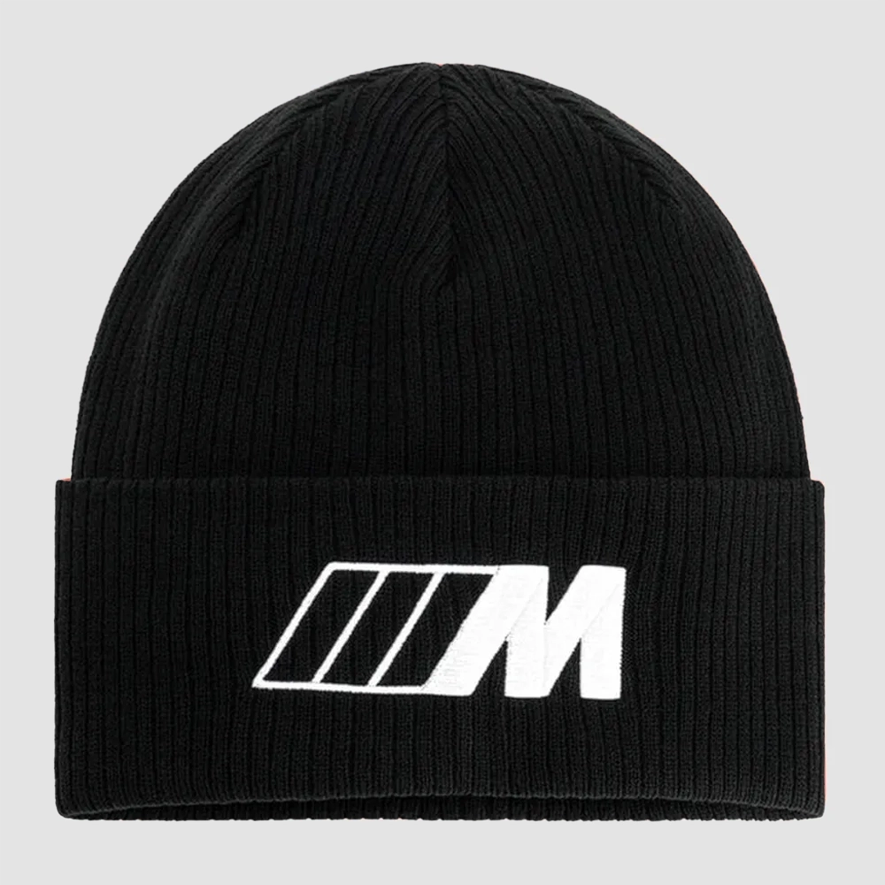 Czapka zimowa BMW M Beanie – czarna, poliester z recyklingu