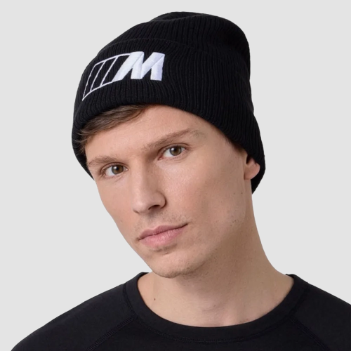 Czapka zimowa BMW M Beanie – czarna, poliester z recyklingu