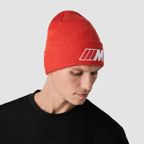 Czapka zimowa BMW M Beanie – pomarańczowa, poliester z recyklingu