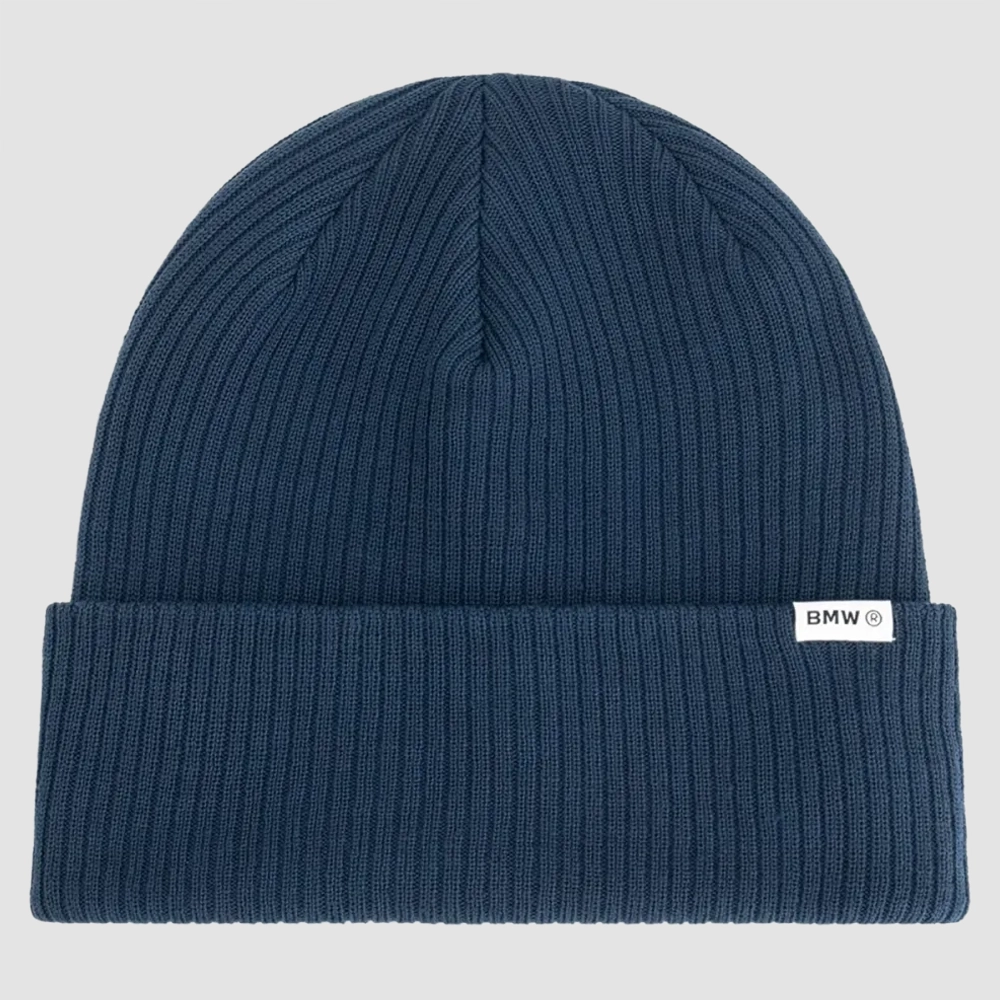 Czapka zimowa BMW Beanie – Deep Blue, poliester z recyklingu