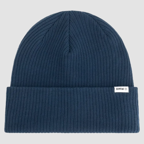 Czapka zimowa BMW Beanie – Deep Blue, poliester z recyklingu