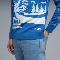 Sweter BMW M Holiday M3 E30 – niebieski, żakardowy wzór zimowy