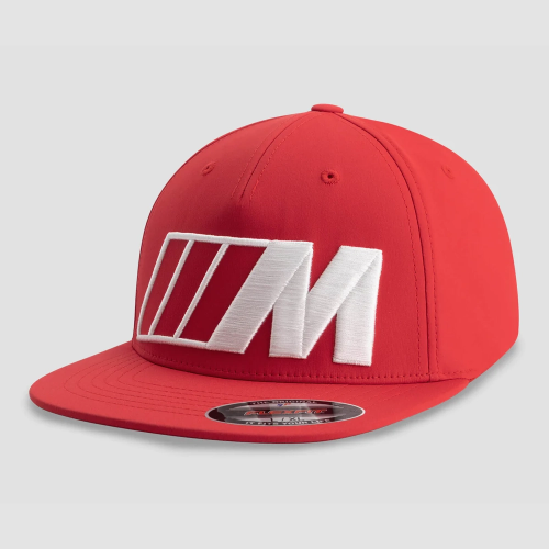 Czapka z daszkiem BMW M Flexfit – czerwona, logo M 3D